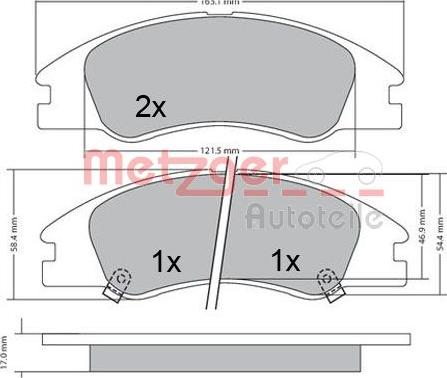 Metzger 1170540 - Komplet Pločica, disk-kočnica www.molydon.hr