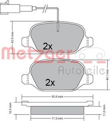 Metzger 1170555 - Komplet Pločica, disk-kočnica www.molydon.hr