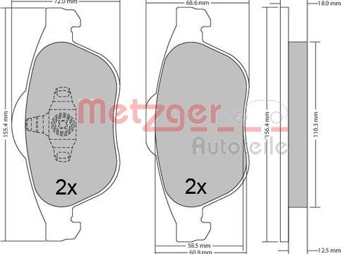 Metzger 1170556 - Komplet Pločica, disk-kočnica www.molydon.hr