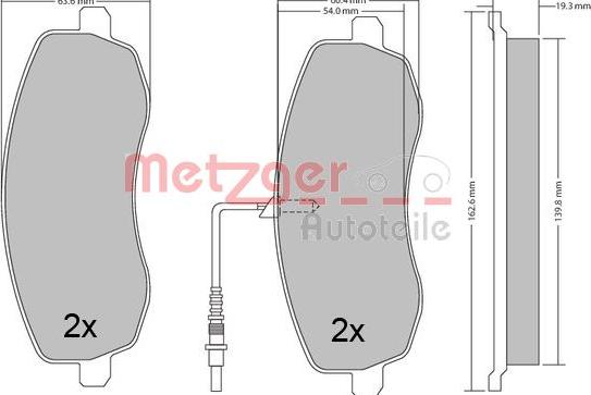 Metzger 1170563 - Komplet Pločica, disk-kočnica www.molydon.hr