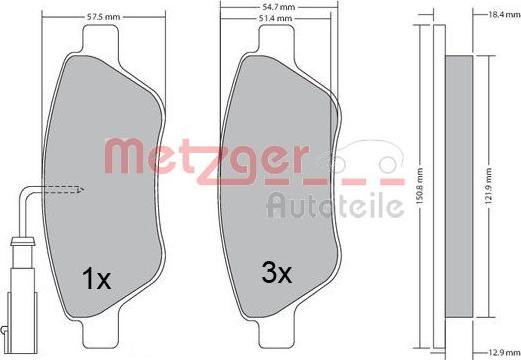 Metzger 1170505 - Komplet Pločica, disk-kočnica www.molydon.hr