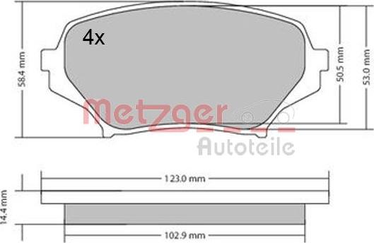 Metzger 1170589 - Komplet Pločica, disk-kočnica www.molydon.hr