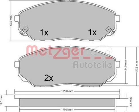 Metzger 1170539 - Komplet Pločica, disk-kočnica www.molydon.hr