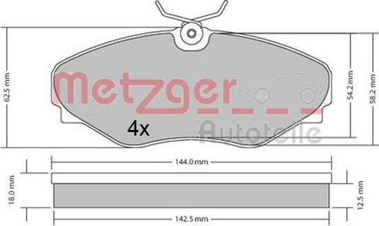 Metzger 1170537 - Komplet Pločica, disk-kočnica www.molydon.hr