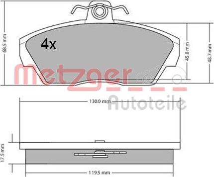 Metzger 1170646 - Komplet Pločica, disk-kočnica www.molydon.hr