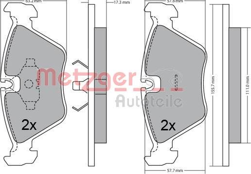 Metzger 1170643 - Komplet Pločica, disk-kočnica www.molydon.hr