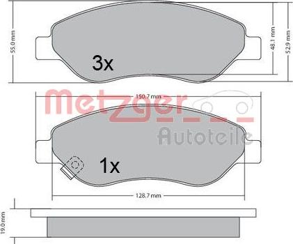 Metzger 1170655 - Komplet Pločica, disk-kočnica www.molydon.hr