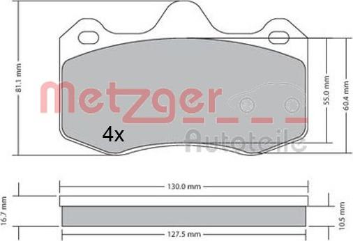 Metzger 1170656 - Komplet Pločica, disk-kočnica www.molydon.hr