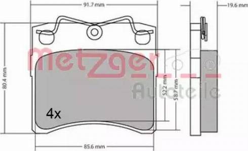 Metzger 1170663 - Komplet Pločica, disk-kočnica www.molydon.hr