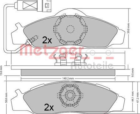 Metzger 1170667 - Komplet Pločica, disk-kočnica www.molydon.hr