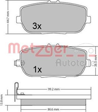 Metzger 1170617 - Komplet Pločica, disk-kočnica www.molydon.hr