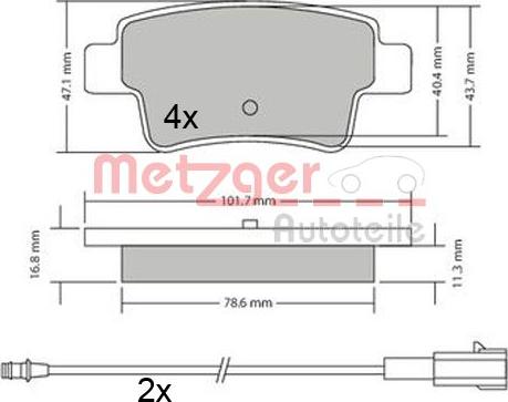 Metzger 1170685 - Komplet Pločica, disk-kočnica www.molydon.hr