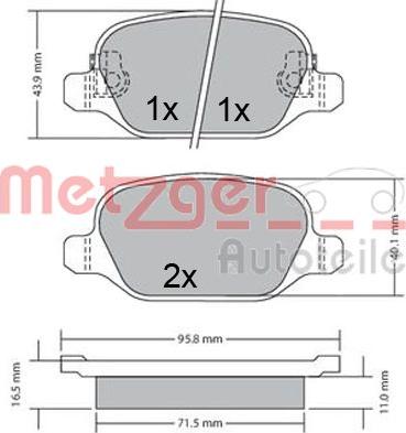 Metzger 1170680 - Komplet Pločica, disk-kočnica www.molydon.hr