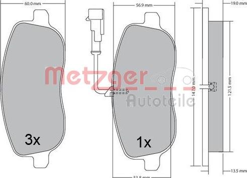 Metzger 1170683 - Komplet Pločica, disk-kočnica www.molydon.hr