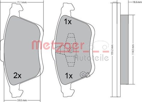 Metzger 1170635 - Komplet Pločica, disk-kočnica www.molydon.hr