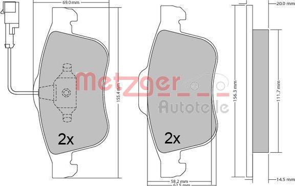 Metzger 1170636 - Komplet Pločica, disk-kočnica www.molydon.hr