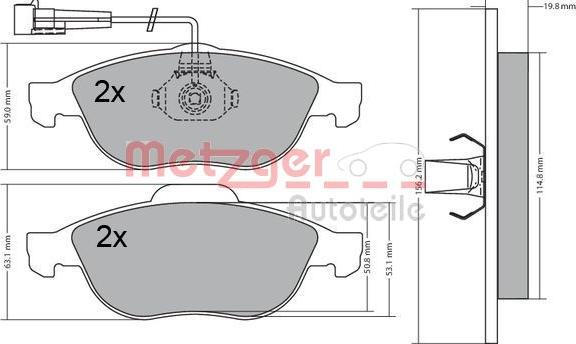 Metzger 1170630 - Komplet Pločica, disk-kočnica www.molydon.hr