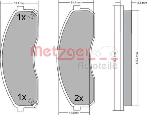 Metzger 1170670 - Komplet Pločica, disk-kočnica www.molydon.hr