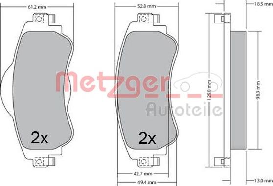 Metzger 1170673 - Komplet Pločica, disk-kočnica www.molydon.hr