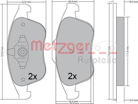 Metzger 1170672 - Komplet Pločica, disk-kočnica www.molydon.hr