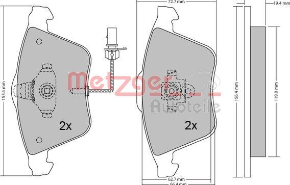 Metzger 1170099 - Komplet Pločica, disk-kočnica www.molydon.hr