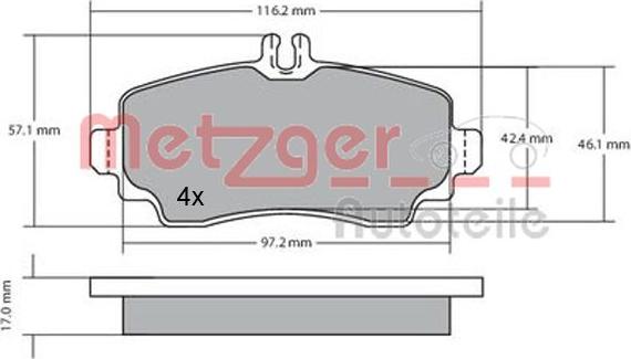 Metzger 1170041 - Komplet Pločica, disk-kočnica www.molydon.hr