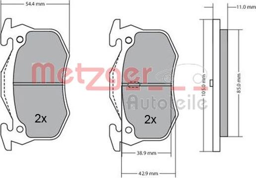 Metzger 1170050 - Komplet Pločica, disk-kočnica www.molydon.hr