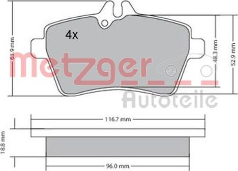 Metzger 1170053 - Komplet Pločica, disk-kočnica www.molydon.hr