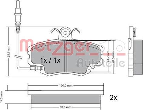 Metzger 1170009 - Komplet Pločica, disk-kočnica www.molydon.hr