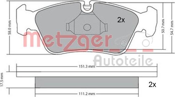 Metzger 1170019 - Komplet Pločica, disk-kočnica www.molydon.hr