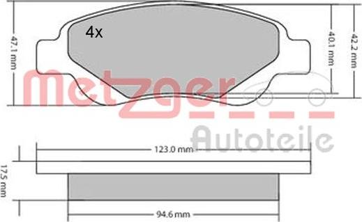 Metzger 1170089 - Komplet Pločica, disk-kočnica www.molydon.hr