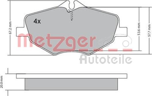 Metzger 1170087 - Komplet Pločica, disk-kočnica www.molydon.hr