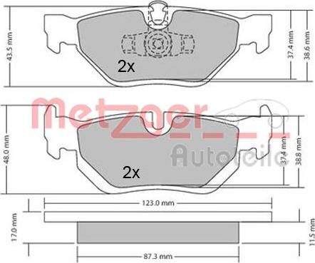 Metzger 1170031 - Komplet Pločica, disk-kočnica www.molydon.hr