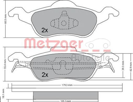 Metzger 1170038 - Komplet Pločica, disk-kočnica www.molydon.hr