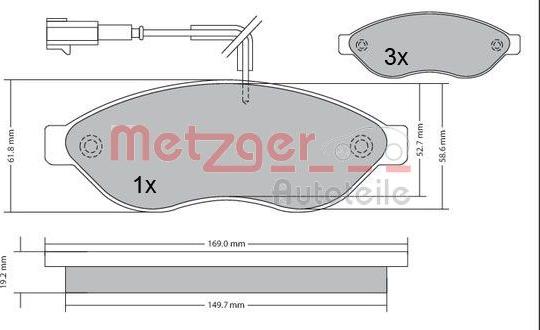 Metzger 1170073 - Komplet Pločica, disk-kočnica www.molydon.hr