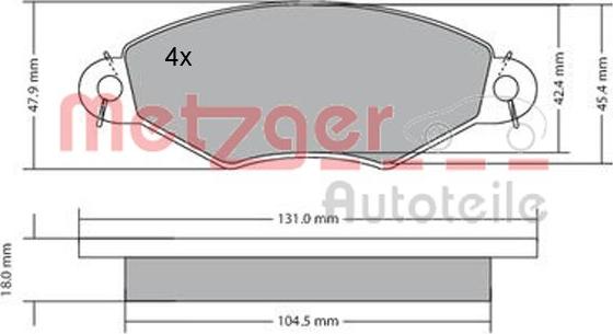 Metzger 1170199 - Komplet Pločica, disk-kočnica www.molydon.hr