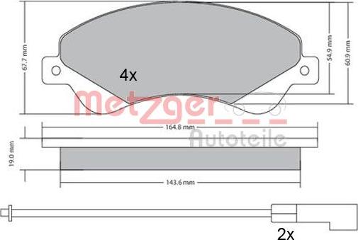 Metzger 1170146 - Komplet Pločica, disk-kočnica www.molydon.hr