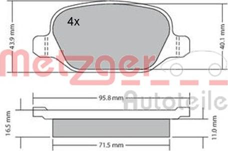 Metzger 1170141 - Komplet Pločica, disk-kočnica www.molydon.hr