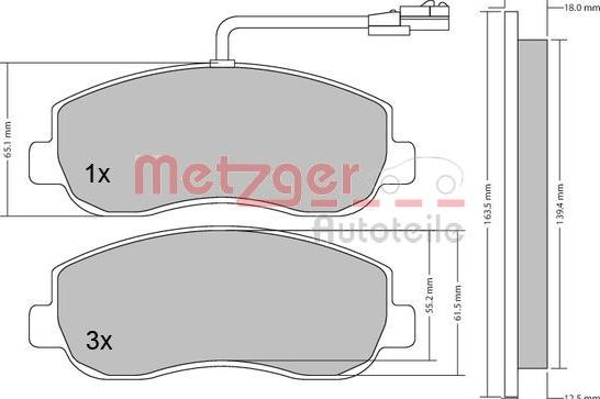 Metzger 1170148 - Komplet Pločica, disk-kočnica www.molydon.hr