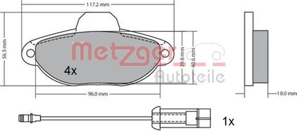 Metzger 1170147 - Komplet Pločica, disk-kočnica www.molydon.hr