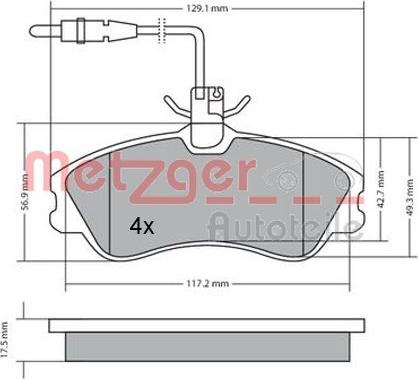 Metzger 1170150 - Komplet Pločica, disk-kočnica www.molydon.hr