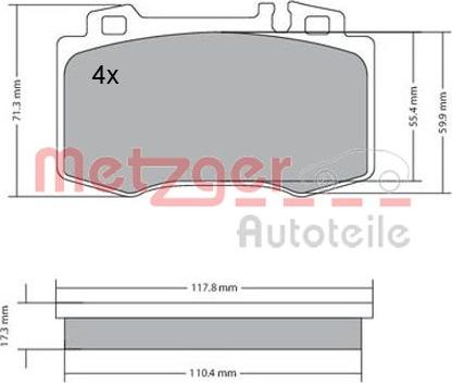 Metzger 1170153 - Komplet Pločica, disk-kočnica www.molydon.hr