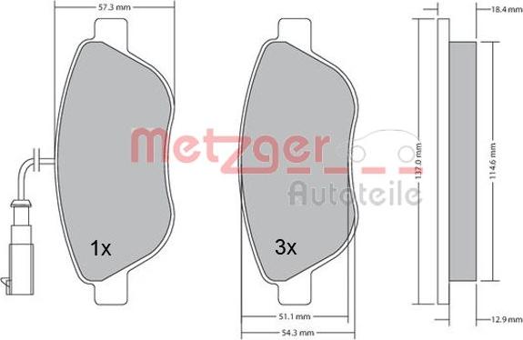 Metzger 1170185 - Komplet Pločica, disk-kočnica www.molydon.hr