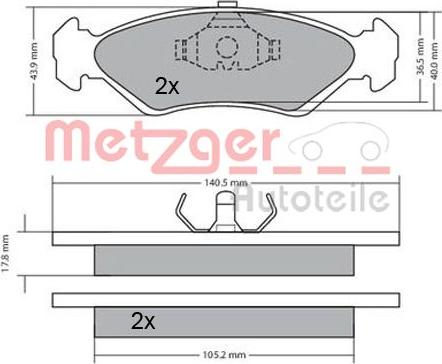 Metzger 1170181 - Komplet Pločica, disk-kočnica www.molydon.hr