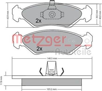 Metzger 1170182 - Komplet Pločica, disk-kočnica www.molydon.hr