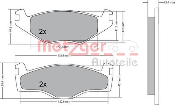 Metzger 1170136 - Komplet Pločica, disk-kočnica www.molydon.hr