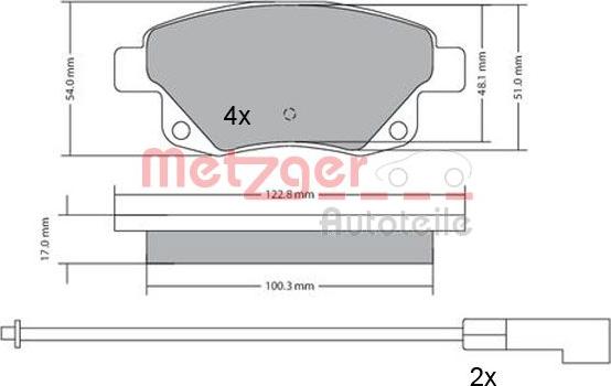 Metzger 1170138 - Komplet Pločica, disk-kočnica www.molydon.hr