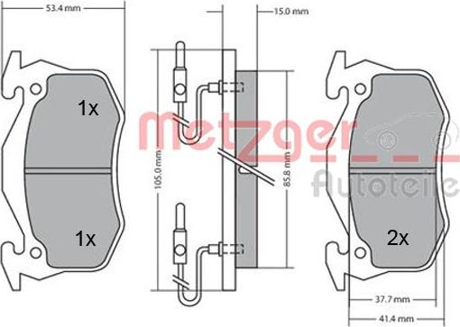 Metzger 1170176 - Komplet Pločica, disk-kočnica www.molydon.hr