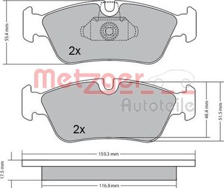 Metzger 1170177 - Komplet Pločica, disk-kočnica www.molydon.hr