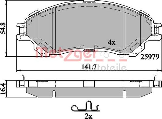 Metzger 1170882 - Komplet Pločica, disk-kočnica www.molydon.hr